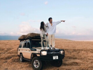 Lovely couple safari in Tanzania